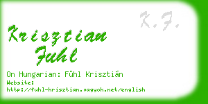 krisztian fuhl business card